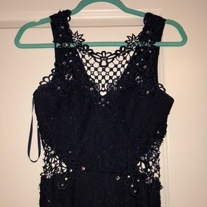 Navy blue prom dress